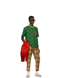SSENSE WORKS Jeremy O Harris Brown Check Cropped Trousers