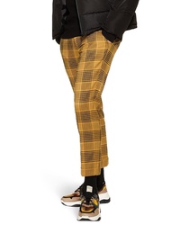 Topman Plaid Relaxed Crop Trousers