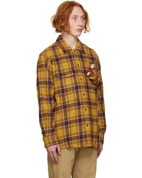 Doublet Yellow Purple Doll Flannel Shirt