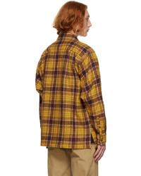 Doublet Yellow Purple Doll Flannel Shirt