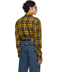 EGONlab Yellow Wool Tartan Shirt