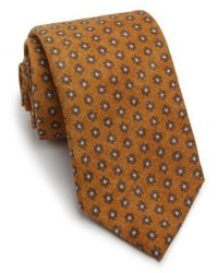 Mustard Polka Dot Silk Tie