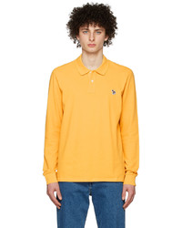 Ps By Paul Smith Yellow Organic Cotton Long Sleeve Polo