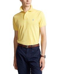 Polo Ralph Lauren Classic Fit Cotton Mesh Polo In Empire Yellow Heather At Nordstrom
