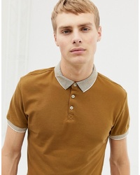New Look Muscle Fit Polo Shirt In Mustard
