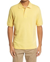 Scott Barber Pima Cotton Polo In Soft Yellow At Nordstrom