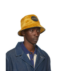 Gucci Yellow Off The Grid Gg Supreme Bucket Hat