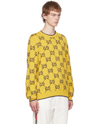 Gucci Yellow Gg Sweater