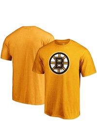 FANATICS Branded Gold Boston Bruins Team Primary Logo T Shirt