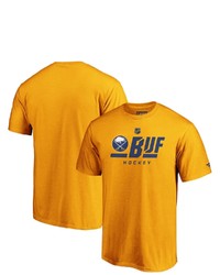 FANATICS Branded Gold Buffalo Sabres Authentic Pro Core Secondary Logo T Shirt At Nordstrom