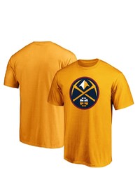 FANATICS Branded Gold Denver Nuggets Primary Team Logo T Shirt