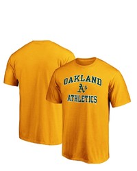 FANATICS Branded Gold Oakland Athletics Heart Soul T Shirt
