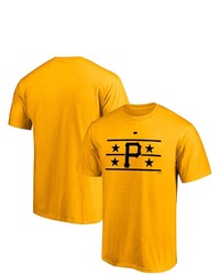 FANATICS Branded Gold Pittsburgh Pirates Hometown Logo T Shirt