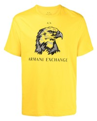 Armani Exchange Embroidered Graphic Print T Shirt