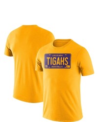 Nike Gold Lsu Tigers Plate T Shirt