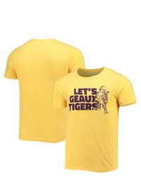 HOMEFIELD Gold Lsu Tigers Vintage Lets Geaux Tigers T Shirt