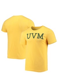 HOMEFIELD Heathered Gold Vermont Catamounts Vintage Uvm Logo T Shirt