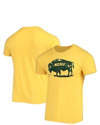 HOMEFIELD Heathered Yellow Ndsu Bison Vintage 1963 Standing Bison T Shirt