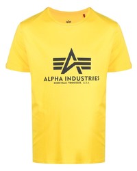 Alpha Industries Logo Print Cotton T Shirt