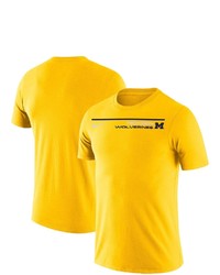 Nike Maize Michigan Wolverines Icon Word T Shirt