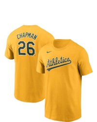 Nike Matt Chapman Gold Oakland Athletics Name Number T Shirt At Nordstrom