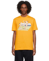 Acne Studios Orange Cotton High Neck T Shirt