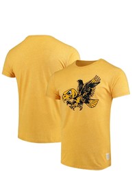 Retro Brand Original Gold Iowa Hawkeyes School Logo Mock Twist T Shirt In Heather Gold At Nordstrom