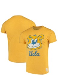 Retro Brand Original Gold Ucla Bruins School Logo Mock Twist T Shirt