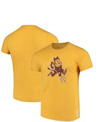 Retro Brand Original Heathered Gold Arizona State Sun Devils School Logo Mock Twist T Shirt In Heather Gold At Nordstrom