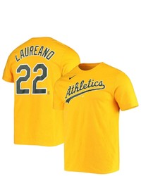 Nike Ramon Laureano Gold Oakland Athletics Name Number T Shirt