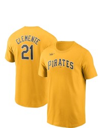 Nike Roberto Clete Gold Pittsburgh Pirates Cooperstown Collection Name Number T Shirt At Nordstrom