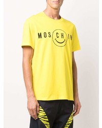 Moschino Smile Logo Print Cotton T Shirt