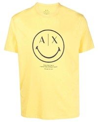 Armani Exchange Smile Motif Print T Shirt