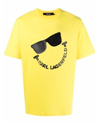 Karl Lagerfeld Smiley Print Short Sleeved T Shirt