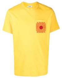 Sandro Sun Print Organic Cotton T Shirt
