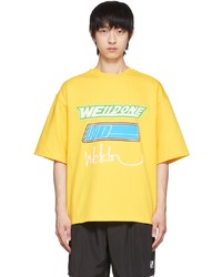 We11done Yellow 3 New Logo T Shirt