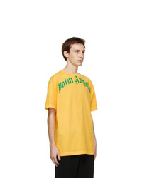 Palm Angels Yellow And Green Vintage T Shirt
