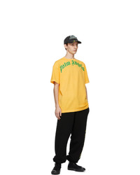 Palm Angels Yellow And Green Vintage T Shirt