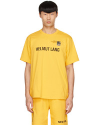 Helmut Lang Yellow Cotton T Shirt