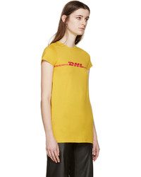 Vetements Yellow Dhl T Shirt