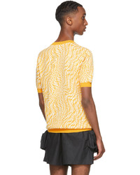 Fendi Yellow Knit Ff Vertigo T Shirt
