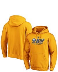 FANATICS Branded Gold Buffalo Sabres Authentic Pro Secondary Logo Pullover Hoodie At Nordstrom