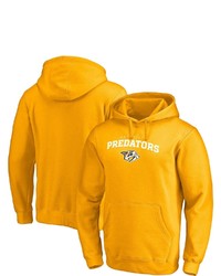 FANATICS Branded Gold Nashville Predators Team Lockup Pullover Hoodie