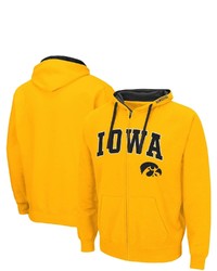 Colosseum Gold Iowa Hawkeyes Arch Logo 20 Full Zip Hoodie At Nordstrom