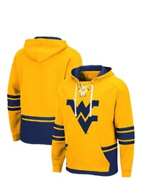 Colosseum Gold West Virginia Mountaineers Lace Up 30 Pullover Hoodie
