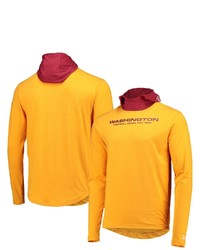 New Era Goldburgundy Washington Football Team Active Block Hoodie Long Sleeve T Shirt