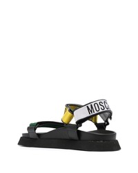 Moschino Logo Print Strap Sandals