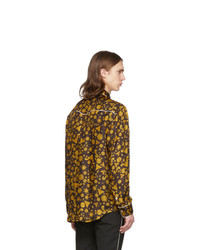 Versace Gold And Black Barocco Western Shirt