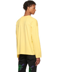 VIVENDII Yellow Organic Cotton Long Sleeve T Shirt