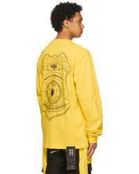 Hood by Air Yellow Veteran Badge Long Sleeve T Shirt